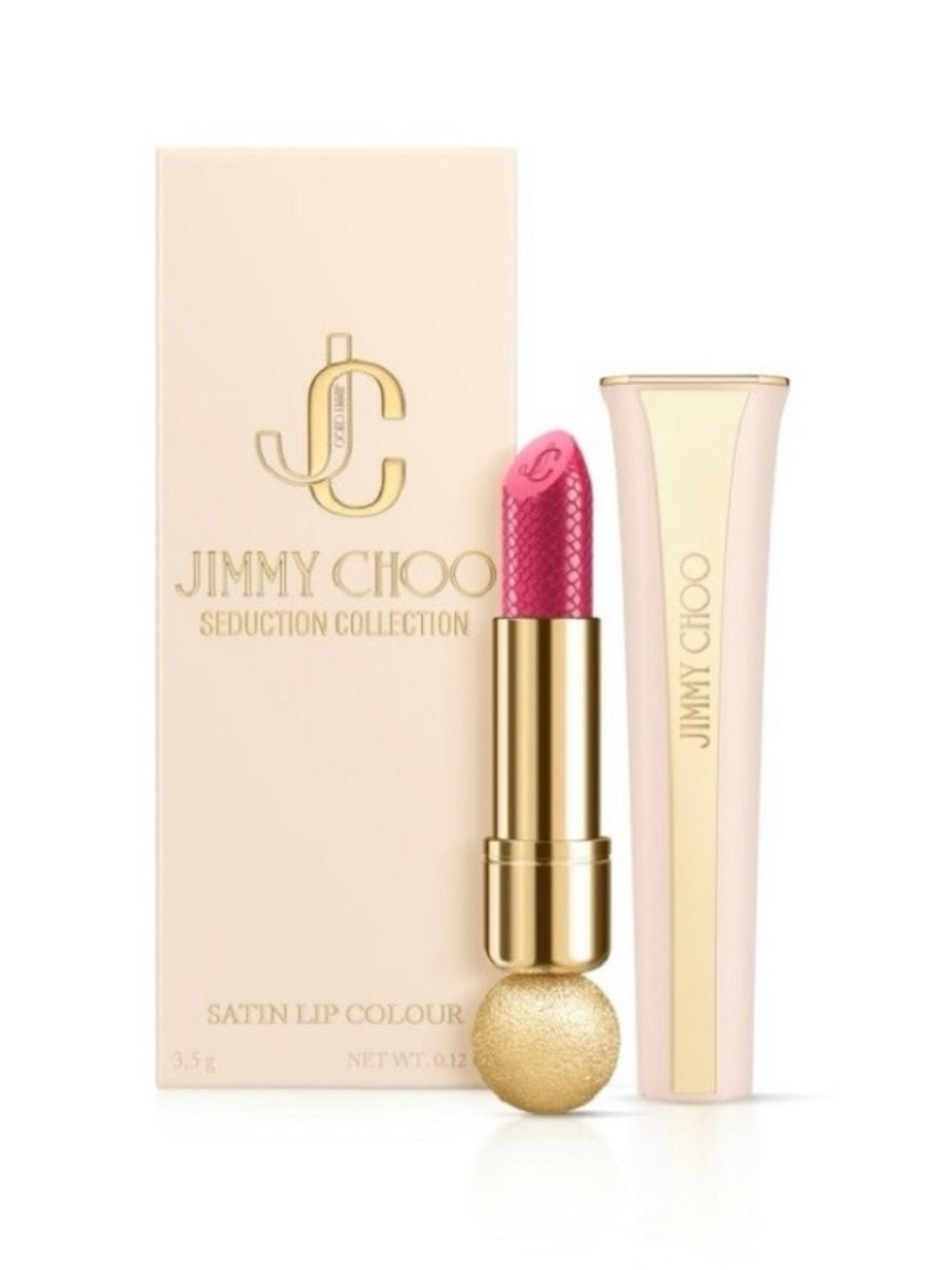 Jimmy Choo Seduction Satin #006 Oh My Pink Lip Colour .12oz FULL SIZE NIB
